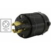 Ac Works NEMA L15-20P 3-Phase 20A 250V 4-Prong Locking Male Plug With UL, C-UL Approval in Black ASL1520P-BK